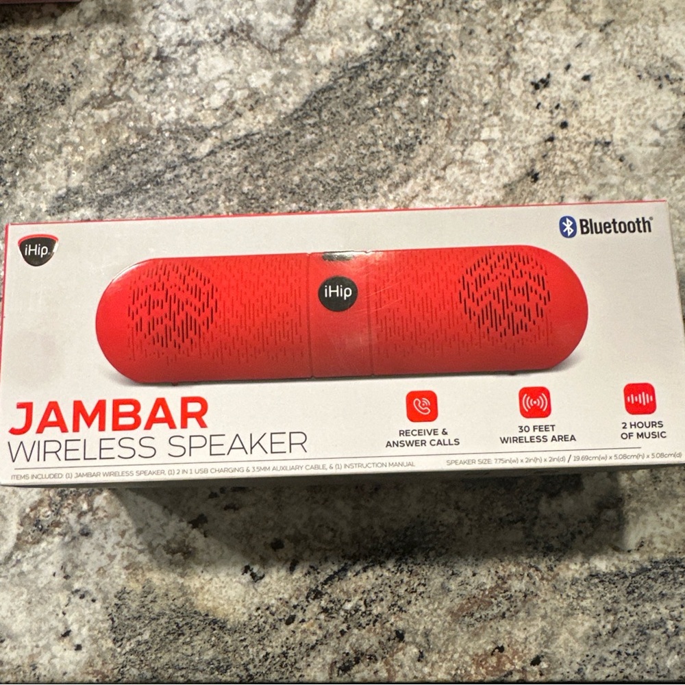 h.i.p. Jambar Vibrant Red Bluetooth Speaker